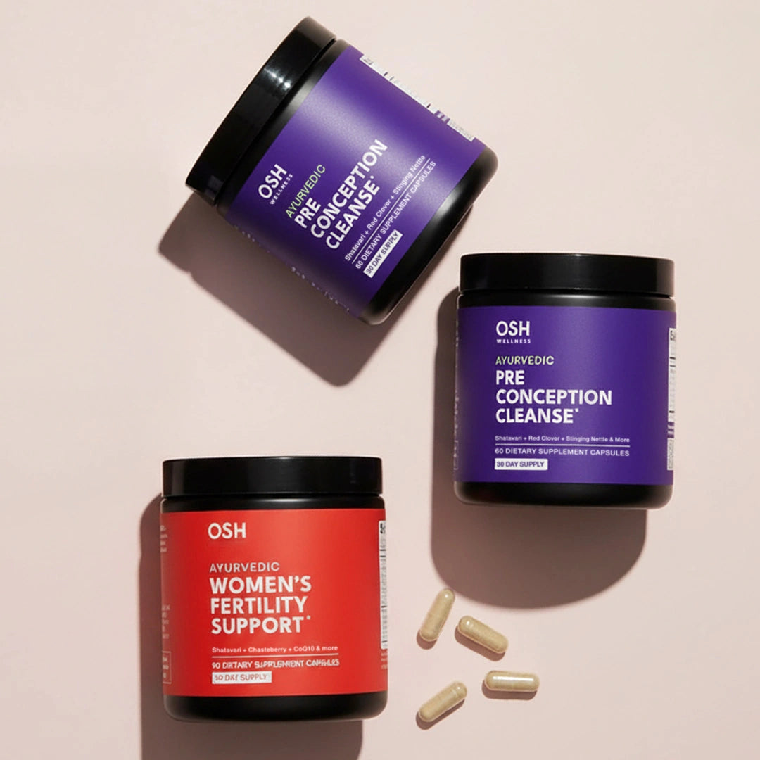 A capsule containing organic botanicals in it by Osh Wellness